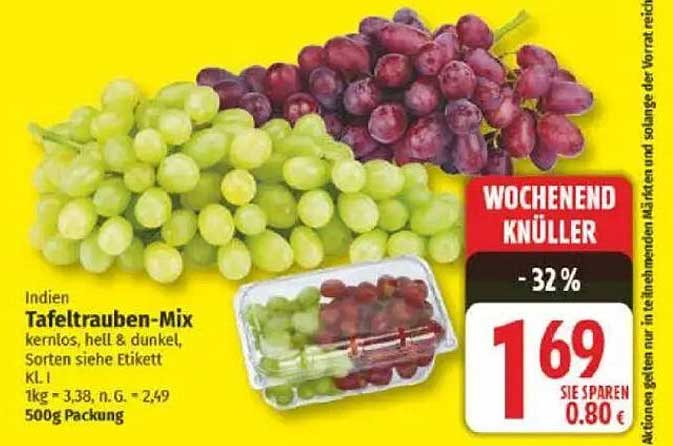 Indien Tafeltrauben-Mix 500g