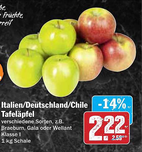 Italien/Deutschland/Chile Tafeläpfel - verschiedene Sorten