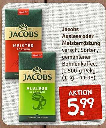 Jacobs Auslese oder Meisterröstung 500 g