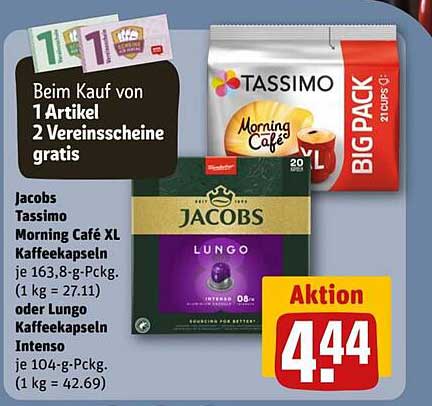 Jacobs Tassimo Morning Café XL oder Lungo Kaffeekapseln