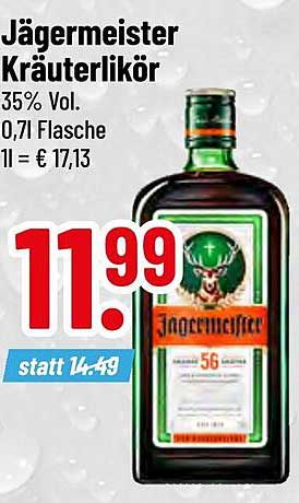 Jägermeister Kräuterlikör 0,71L zum Sonderpreis