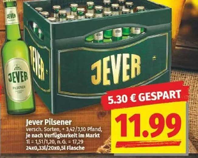 Jever Pilsener – 24 x 0,33 l Flasche