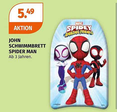 JOHN SCHWIMMBRETT SPIDER MAN - Aktion für kleine Wasserliebhaber