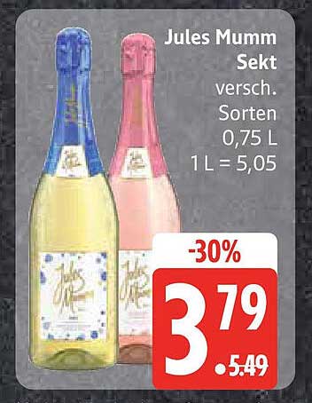 Jules Mumm Sekt verschiedene Sorten 0,75 L