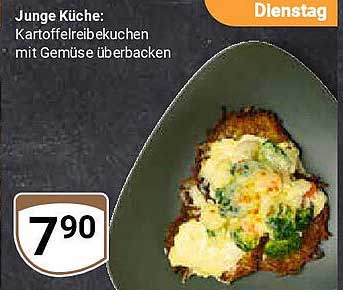 Junge Küche: Kartoffelreibeäuchen mit Gemüse überbacken