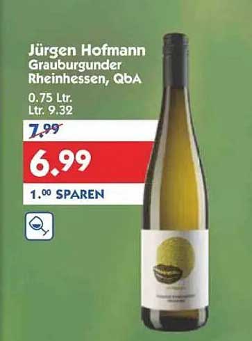 Jürgen Hofmann Grauburgunder Rheinhessen, QbA, 0,75 L