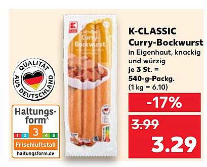 K-CLASSIC Curry-Bockwurst
