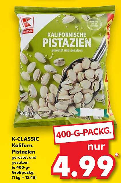 K-CLASSIC Kalifornische Pistazien 400 g