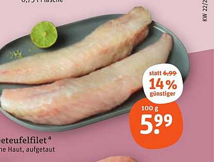 Kabeljaufilet, tiefgefroren, 100g