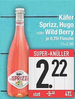 Käfer Sprizz, Hugo oder Wild Berry 0,75l Flasche