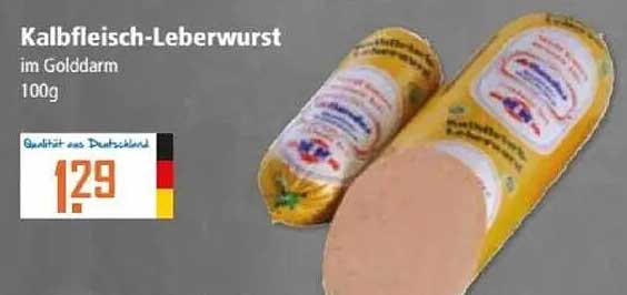 Kalbfleisch-Leberwurst im Golddarm 100g