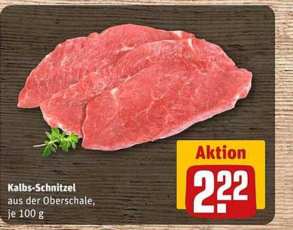 Kalbs-Schnitzel aus der Oberschale, je 100 g