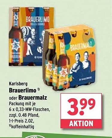 Karlsgberg Brauerlimo oder Braumalz 6er-Packung