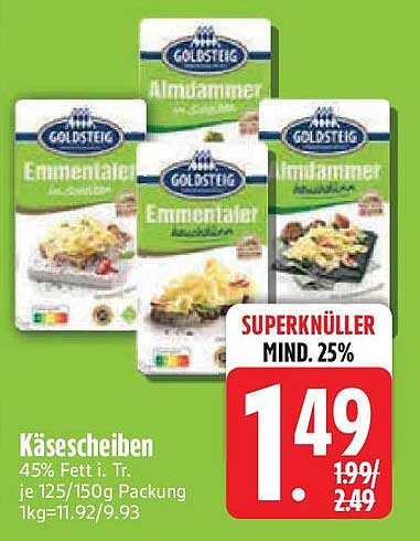KäseScheiben - Goldsteig Emmentaler und AlmDammer