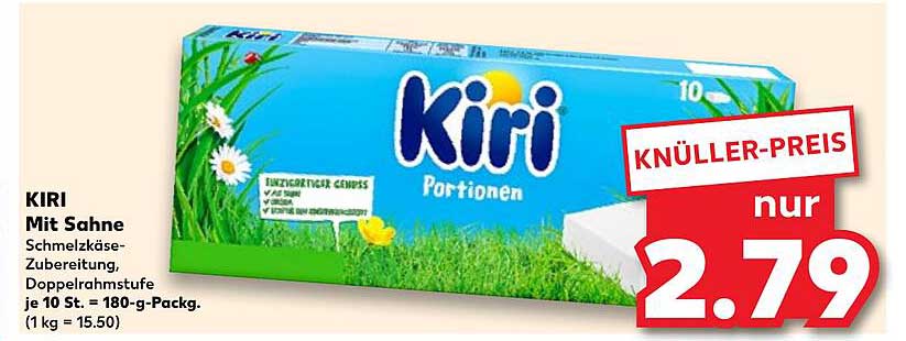 KIRI Portionen mit Sahne – Der cremige Genuss