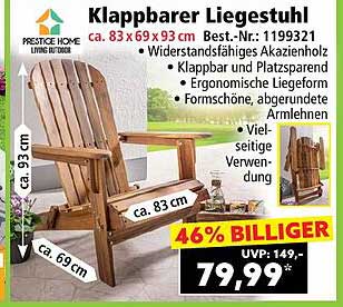 Klappbarer Liegestuhl