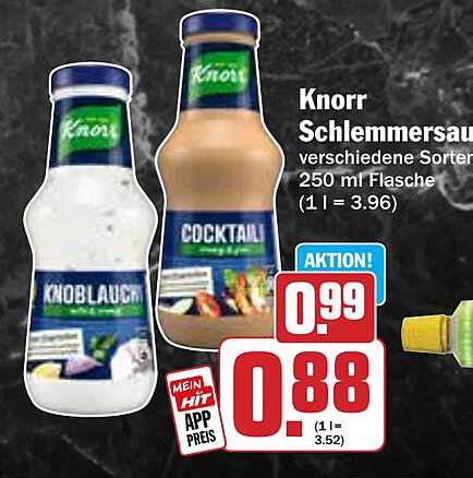 Knorr Schlemmer Sauce - verschiedene Sorten 250 ml