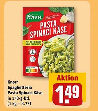 Knorr Spaghetteria Pasta Spinaci Käse