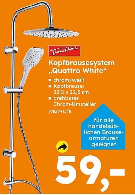 Kopfbrausesystem „Quattro White“