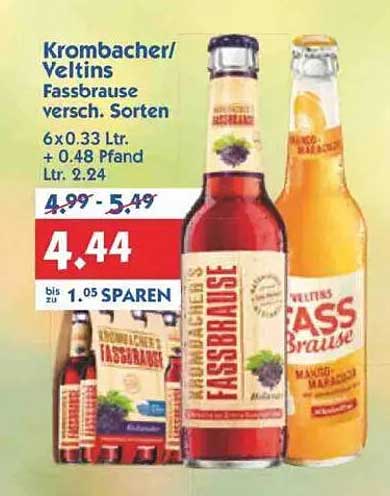 Krombacher/Veltins Fassbrause verschiedene Sorten