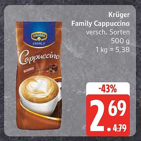 Krüger Family Cappuccino 500 g - Verschiedene Sorten