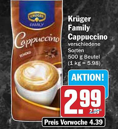 Krüger Family Cappuccino verschiedene Sorten 500 g Beutel