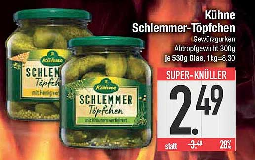 Kühne Schlemmer-Töpfchen Gewürzgurken 300g