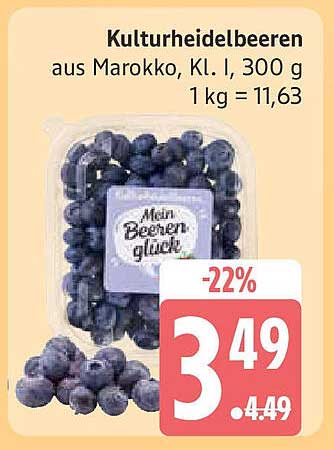 Kulturheidelbeeren aus Marokko, Kl. I, 300 g