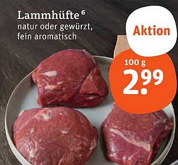 Lammhüfte – natur oder gewürzt, fein aromatisch