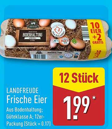 LANDFREUDE Frische Eier – 12er-Packung