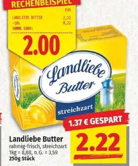 Landliebe Butter 250g