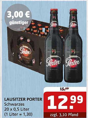 LAUSITZER PORTER 20 x 0,5 Liter - Jetzt zum Vorteilspreis!
