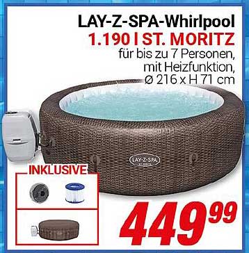 LAY-Z-SPA-Whirlpool ST. MORITZ für bis zu 7 Personen