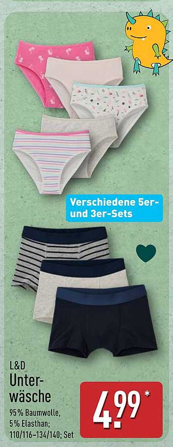 L&D Unterwäsche - verschiedene 5er- und 3er-Sets