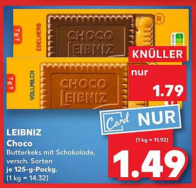 LEIBNIZ Choco Butterkekse mit Schokolade, verschiedene Sorten