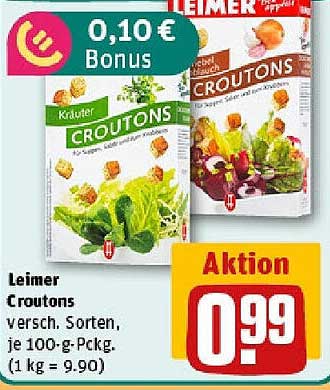 Leimer Croutons - Verschiedene Sorten 100 g für nur 0,99 €
