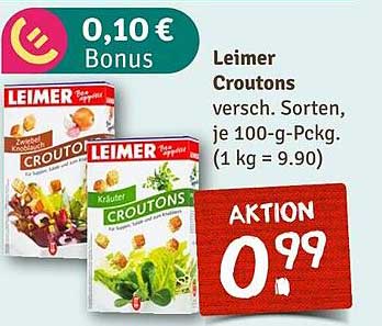 Leimer Croutons verschiedene Sorten, je 100-g-Packung