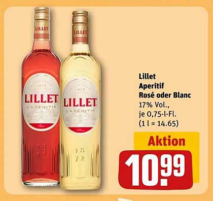 Lillet Aperitif Rosé oder Blanc, 0,75 l