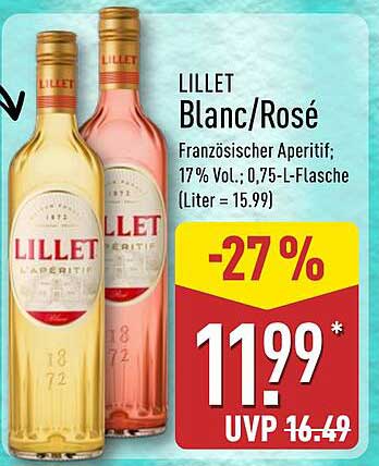 LILLET Blanc/Rosé - Französischer Aperitif