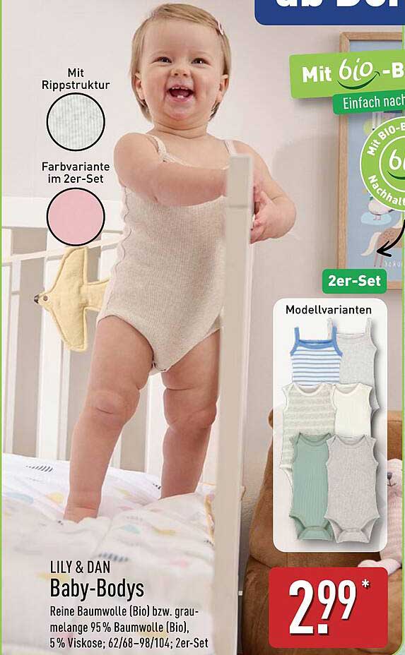 LILY & DAN Baby-Bodys im 2er-Set