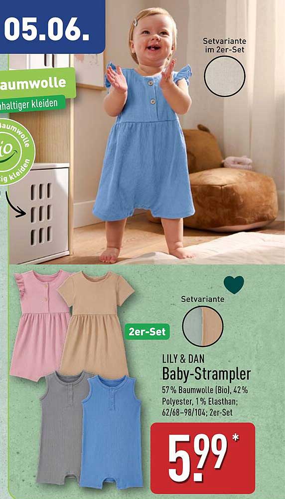 LILY & DAN Baby-Strampler im 2er-Set