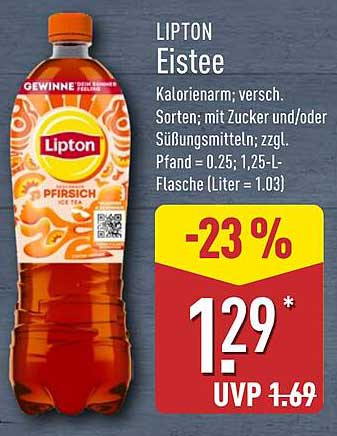 Lipton Eistee - Pfirsich 1,25-Liter-Flasche