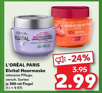 L'ORÉAL PARIS Elvital Haarmaske - intensive Pflege