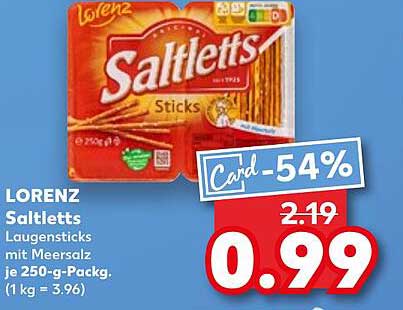 LORO Saltletts Laugensticks mit Meersalz