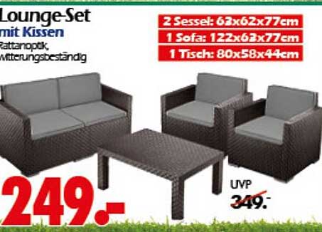Lounge-Set mit Kissen