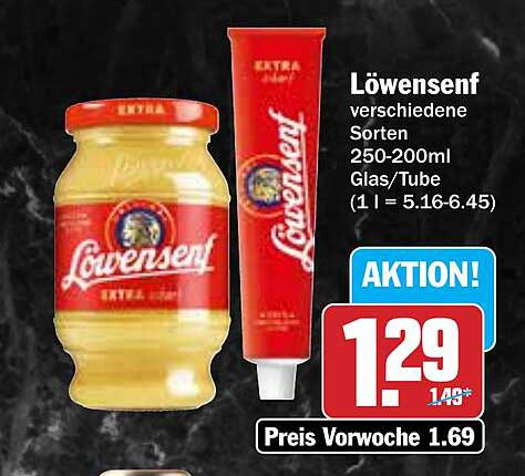 Löwensenf verschiedene Sorten 250-200ml Glas/Tube