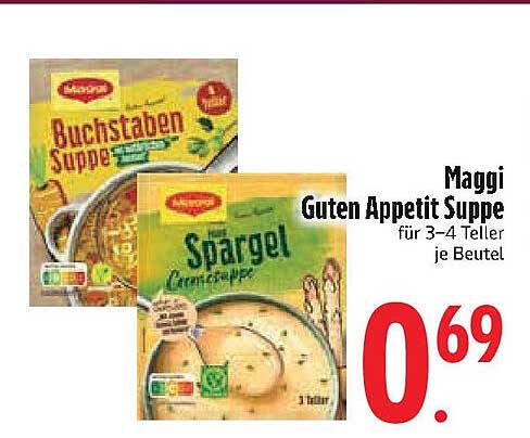 Maggi Guten Appetit Suppe für 3-4 Teller je Beutel