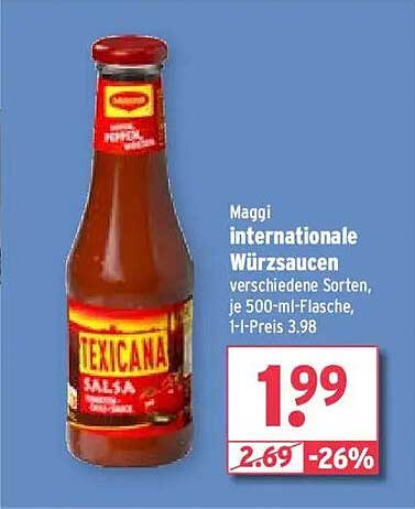 Maggi internationale Würzsaucen - Texicana Salsa 500 ml