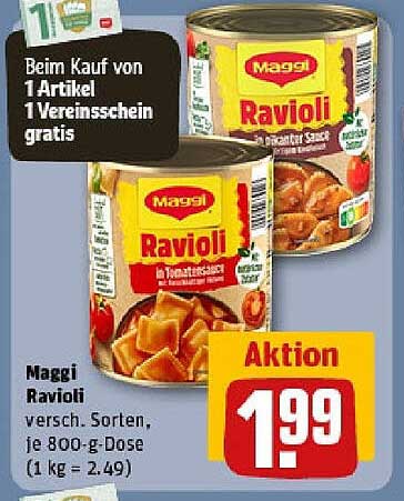 Maggi Ravioli in Tomatensauce, 800 g-Dose