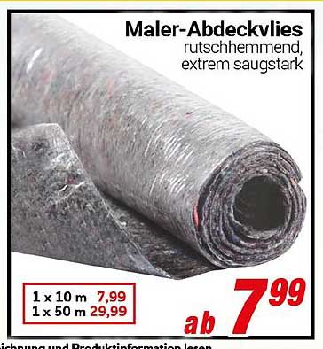 Maler-Abdeckvlies rutschhemmend, extrem saugstark